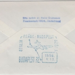 Belgien - Zuleitungspost DDR Lufthansa First Flight Leuven Berlin Budapest 1956
