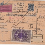 Tschechien - 50 H. Ganzsache Wertpaketkarte n. SERBIEN Brno 2 - Pancevo 1925