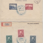 Tschechien - Praga 1938 Block ua. Einschriebebrief FDC Prag Chemnitz 1938 Zensur