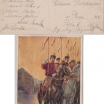 Tschechien - VII. Slet Všesokolský v Praze 1920 farb. Sonderkarte + Vignette