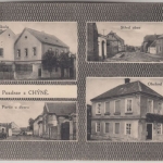 Tschechien - Chýně Bezirk Prag-West sw-Mehrbild-AK gelaufen Hostivice 1930