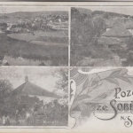 Tschechien - Soběšín Bezirk Kutná Hora sw-Mehrbild-AK gelaufen 1922