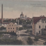 Tschechien - Deutsch Gabel Jablonné v Podještědí farb. Ortsansicht gelaufen 1917