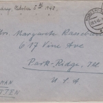 Bizone - 30 Pfg. Bauten Einzelfrankatur Brief n. USA Hildesheim Park Ridge 1948