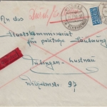 Bizone - 2x50 Pfg. Bauten Eilbrief Wildbad i. Schwarzwald - Tübingen 1950