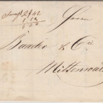 Bayern - München 1855 Frachtbrief n. Mittenwald - mit Inhalt