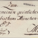 Bayern - Murnau R4 L1 Dienstbrief n. München ca. 1825 - ohne Inhalt