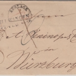 Württemberg/Bayern - Ellwangen 1836 L2 Auslagenbrief n. Würzburg - mit Inhalt