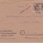 Bizone/AM-Post - 2x10 Pfg. amerik. Druck Gebühr bezahlt Teilbarfrankatur 1946