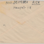 Bizone/AM-Post - 12 Pfg. amerik. Druck Brief Landpost Aich ü. Nürtingen 11.12.45