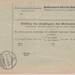 Bayern - 80 Pfg. Luitpold Paketkarte i.d. SCHWEIZ Schweinfurt - Feuerthalen 1911