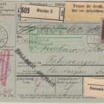 Bayern - 80 Pfg. Luitpold Paketkarte i.d. SCHWEIZ München 9 - Fahrwangen 1916