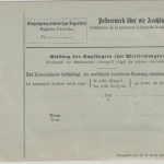 Bayern - 80 Pfg. Luitpold Paketkarte i.d. SCHWEIZ München 9 - Fahrwangen 1916