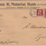Bayern - 10+30 Pfg. Luitpold Zustellurkunde Roth b. Nürnberg - Spalt 1911