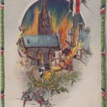 LP Belgien - Siegreicher Sturm auf Lille farb. Halt-gegen-das-Licht-Karte 1917
