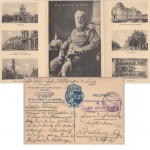 LP Belgien - Brüssel 1916 Erinnerungsklappkarte König Ludwig II Besuch Brüssel