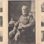 LP Belgien - Brüssel 1916 Erinnerungsklappkarte König Ludwig II Besuch Brüssel
