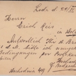 Russland/Polen - 4 Kop. Ganzsache Antwortteil Lodz - Wolfenbüttel 1910