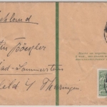Russland/Estland - 4 Kop. Ganzsache + Zusatz Streifband Rewel - Saalfeld 1910