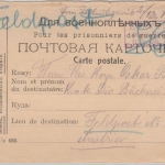 Russland - Tschita 1915 Kriegsgefangenenkarte a. KuK Feldpost Nr. 304 Zensur