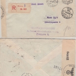 UdSSR - 30 Kop. Lermontow u.a. Einschreibebrief Moskau - Wien 1940 OKW-Zensur