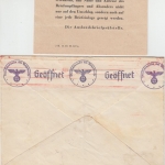 UdSSR - 50 Kop. Landschaften Zensubrief Einlagezettel Moskau - Erlangen 1941