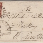 Bayern - 6 Kr. Quadrat braun gMR 283 Lenggries Brief n. Neuötting