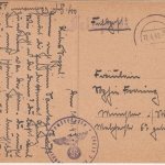 DR - Feldpostkarte Fp.Nr. 31343 I.Grp. Jagdgeschw. 3 (Me 109) n. Münster 12.4.43