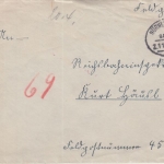DR - Feldpostbrief Bahnpost Nürnberg-Fürth Hartmannshof - Fp.Nr. 45316 21.4.42