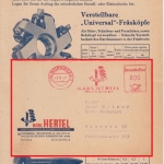 All.Bes. - Nürnberg 12.12.47 6 Pfg. AFS Hertel Werkzeuge Werbedrucksache