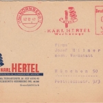 All.Bes. - Nürnberg 12.12.47 6 Pfg. AFS Hertel Werkzeuge Werbedrucksache