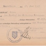 Franz. Zone - Emmendingen 29.6.49 (aptiert) Gebühr bezahlt Karte n. München