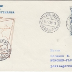 Vatikan - Lufthansa 1st-flight Rom - München 1958 Zuleitung Vatikan !! RR!