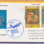 Pakistan - Lufthansa 1st-flight Karachi - Frankfurt a/M. 1975