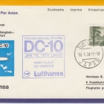 Japan - Lufthansa 1st-flight Tokio - Frankfurt a/M 1974 DC10 im Linienflug