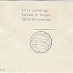Japan - Lufthansa 1st-flight Tokyo - Frankfurt 25.1.1961 viol. + roter Stempel !