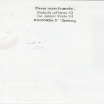 Nepal - Lufthansa 1st-flight Kathmandu - Frankfurt a/M 1987 Etappe Karachi