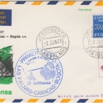 Spanien - Lufthansa 1st-Flight Las Palmas - Bogota 1971