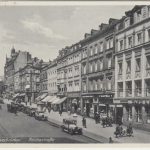 Saarland - Saarbrücken Reichsstraße sw-Fotokarte Geschäfte Autos gelaufen 1939