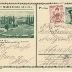Österreich - 1 S. Trachten Bildganzsache + Zusatz Gallspach - Abensberg 1956