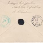 Kolumbien - 10 C. Wappen Brief Medellin - Darmstadt 1894