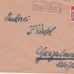 Bizone - Ort über Helmbrechts Landpost-Ra2 Brief n. Gunzenhausen 1948