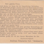 AM-Post - 3 Pfg. dt. Druck Drucksachenkarte Kaldenkirchen - Langendorf 1946