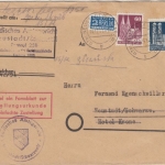 Bizone - 60+8 Pfg. Bauten Zustellurkunde Ortsbrief Neustadt Schwarzw. 1951