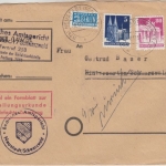 Bizone - 80+5 Pfg. Bauten Zustellurkunde Neustadt Schwarzw. - Hinterzarten 1951