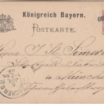 Bayern - Oberaudorf 6 Jun Aushilfs-L2 5 Pfg. Ganzsache n. München