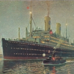 Schweden - SJP7 Göteborg New York Svenska Amerika Linien Kungsholm Karte 1931