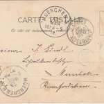 Frankreich - Cannes 1897 Souvenir de... Farblitho gelaufen