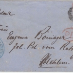 England - 6 P. Victoria Ausg. 1865 Brief London - Bonn 1867 Transit Aachen