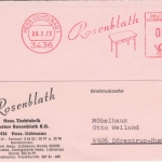 BRD - Hess.-Lichtenau 1973 30 Pfg. AFS RosenblathTische Karte n. Dörentrup